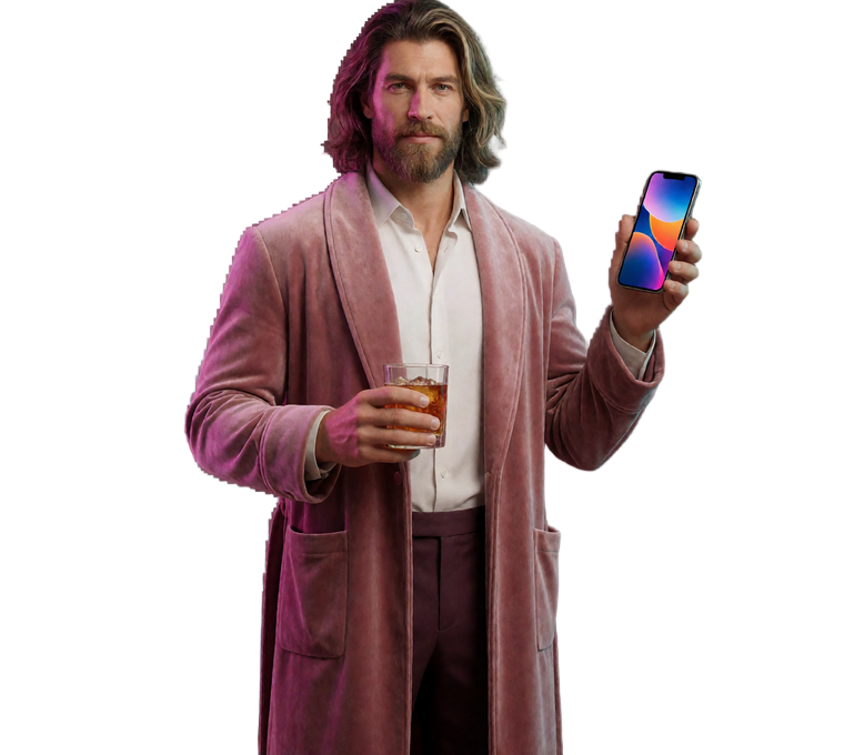 The Dude mit Smartphone, Krypto-M&uuml;nzen und Bowlingkegeln zum Casino mit schneller Auszahlung